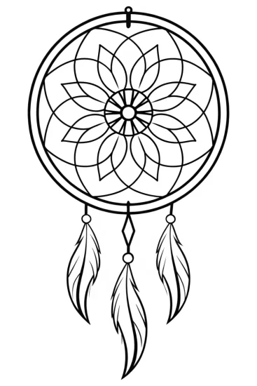 A coloring page of Floating dreams mandala coloring page