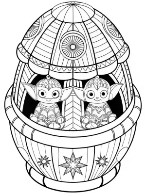 Star creatures on a starship coloring pages