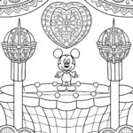 Mickey Mouse on a floating island