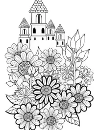 Flowers building a dream city