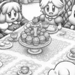 Kirby tea party with friends