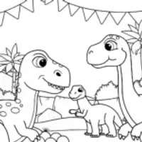 Dinosaurs at a prehistoric festival