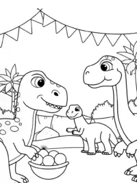 Dinosaurs at a prehistoric festival