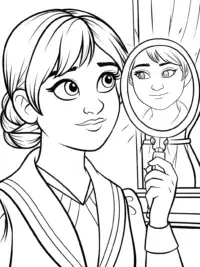 Banban discovering a magical mirror