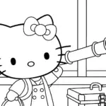 Hello Kitty opening a time capsule