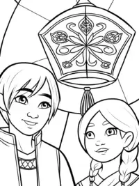 Lantern festival mandala scene
