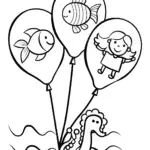 Children in sea creature balloons