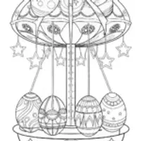 Easter egg carousel in space