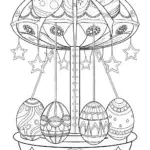 Easter egg carousel in space