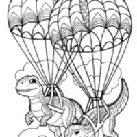 Dinosaurs skydiving adventure