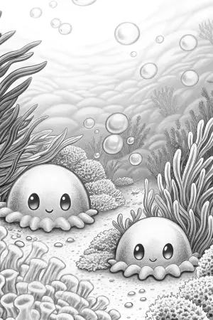 Squishmallows underwater symphony coloring pages
