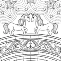 Unicorns building a bridge to the stars