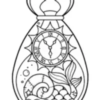 Mermaid timekeeper in clockwork ocean