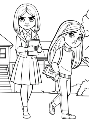 Rainbow High students scavenger hunt coloring pages