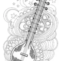 Sitar in a celestial music scene