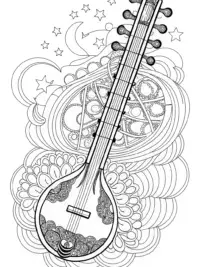 Sitar in a celestial music scene