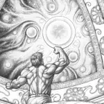 Hulk painting a cosmic mural