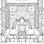 Unicorns discovering ancient scrolls