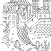 Mermaid architect designing cities