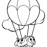 Bluey and Bingo balloon race