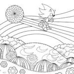 Sonic flying in a dreamland