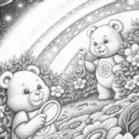 Care Bears gardening in space