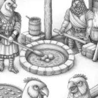 Chickens cooking through time
