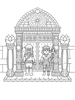 Super Pets museum heist coloring pages