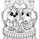 Bluey and Bingo tea party