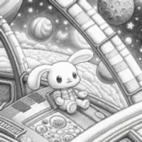 Cinnamoroll in space station
