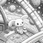 Cinnamoroll in space station