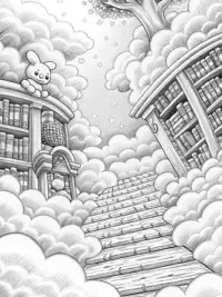 Cinnamoroll’s cloud library adventure