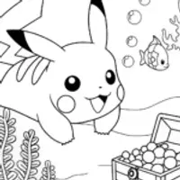Pikachu’s underwater treasure dive