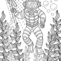 Captain Barnacles and glowing seaweed