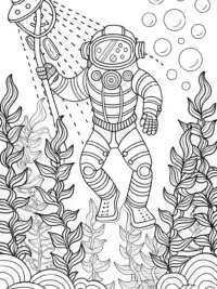 Captain Barnacles and glowing seaweed