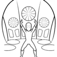 Miles Morales in a quantum art studio