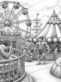 Hulk at the alien carnival