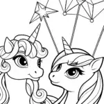 Unicorns crafting celestial kites