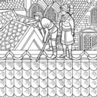 Demon Slayer on a rooftop