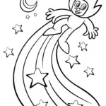 Huggy Wuggy riding a comet