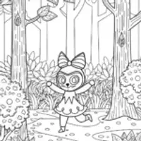 Kuromi dance-off in the forest