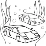 Lamborghini underwater racing
