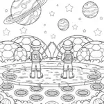 Mario and Luigi fishing in space