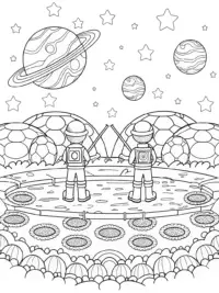 Mario and Luigi fishing in space