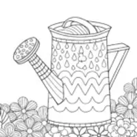 Rainbow watering can adventure