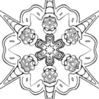 Mandala of enchanted ice cream cones