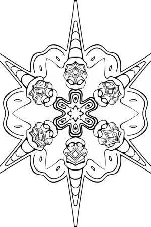 Mandala of enchanted ice cream cones coloring pages