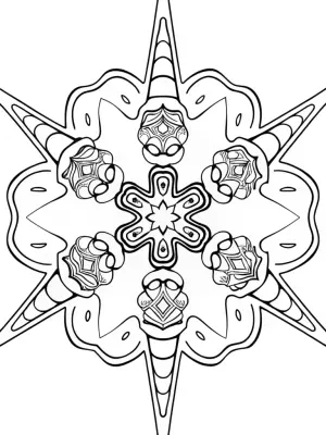 Mandala of enchanted ice cream cones coloring pages