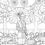 Ninja at the harvest festival