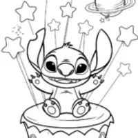 Stitch in a cosmic celebration